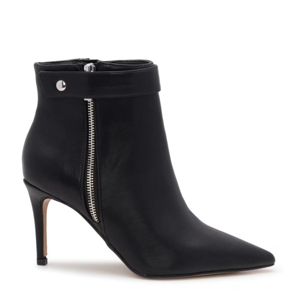 Mix No 6 Lalanni Boots 7 Black NWT Ankle Booties Heel Zip Glam
